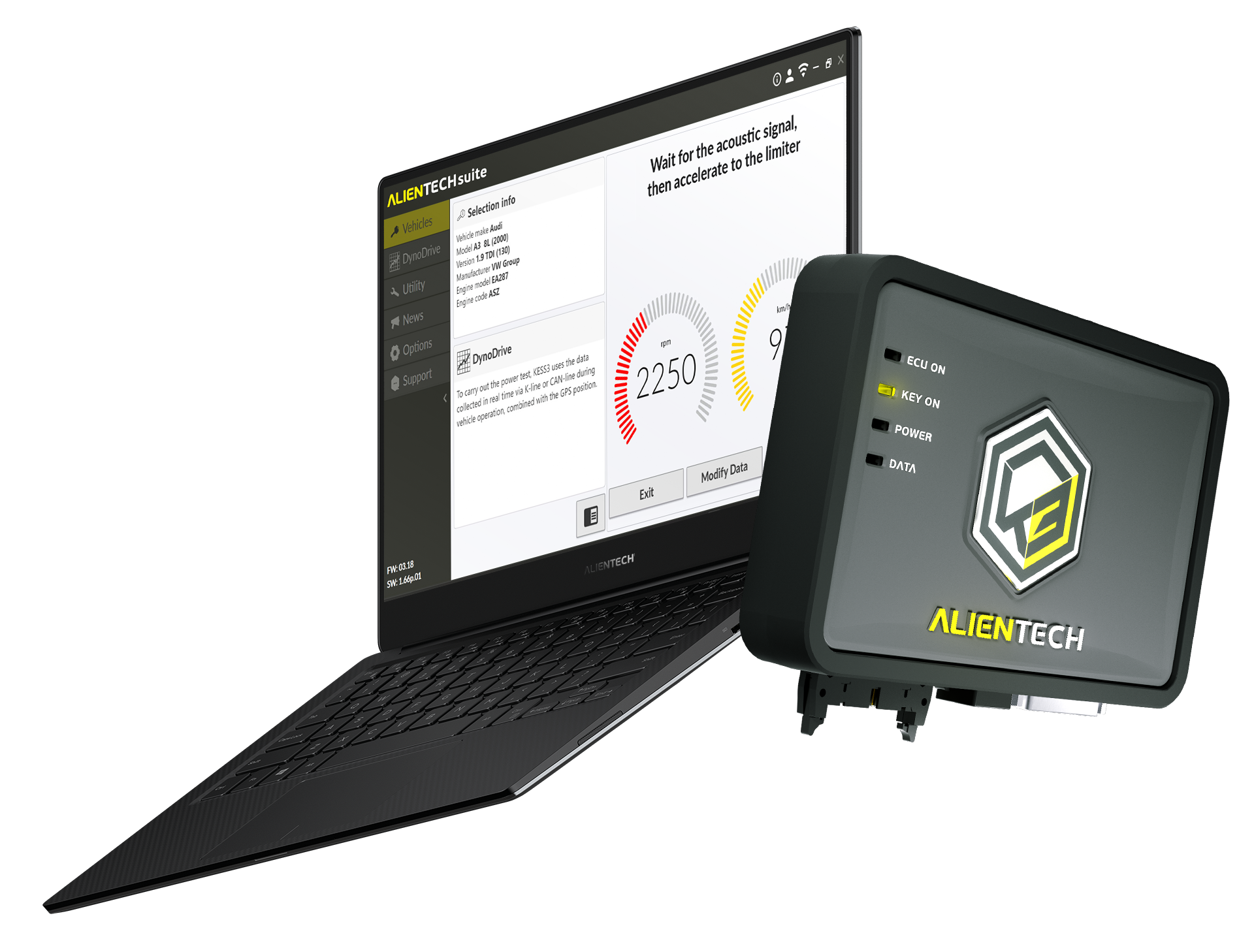 Dynodrive Aktivierung in der Software bei bestehender Hardware (Master / Slave) Dynodrive Aktivierung in der Software bei bestehender Hardware (Master / Slave)